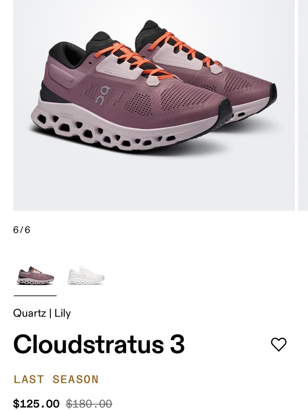 On Running Cloudstratus 3 Quartz/Lily Sneakers with Coral Laces